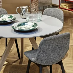 Table CPH20 Ronde Chêne u0026 Linoleum - Crème