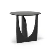Table d'appoint Geometric en chêne noir verni - Ø 51 x h 50 cm