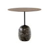 Table d'appoint Lato LN9 Noyer / Marbre Emparador - Ø 50 cm