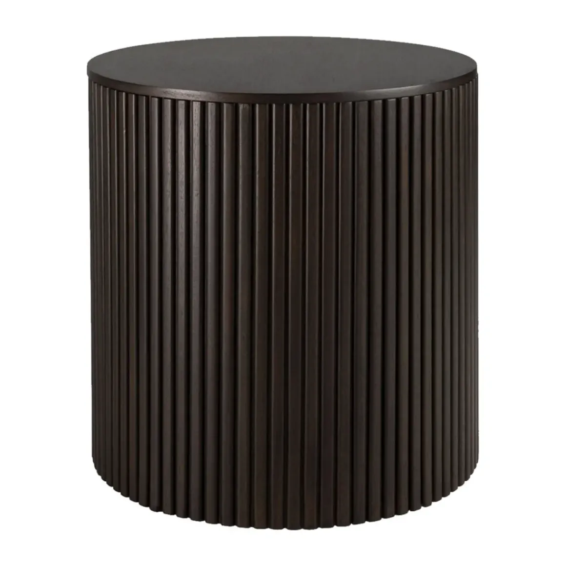 Table d'appoint ronde Roller Max en acajou - Marron
