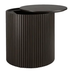 Table d'appoint ronde Roller Max en acajou - Marron