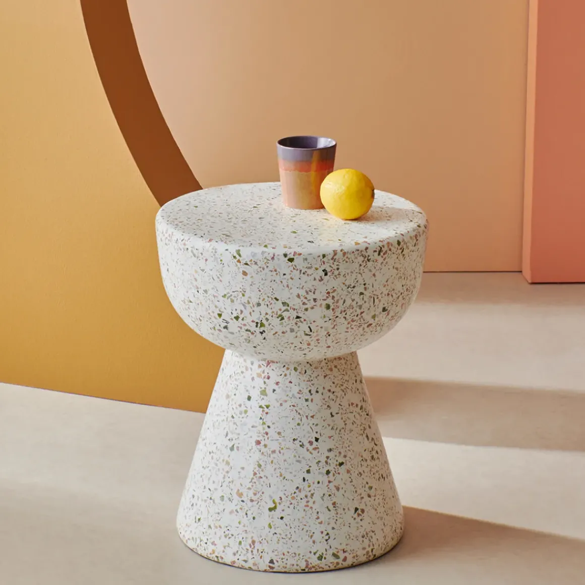Table d'appoint Terrazzo - Blanc