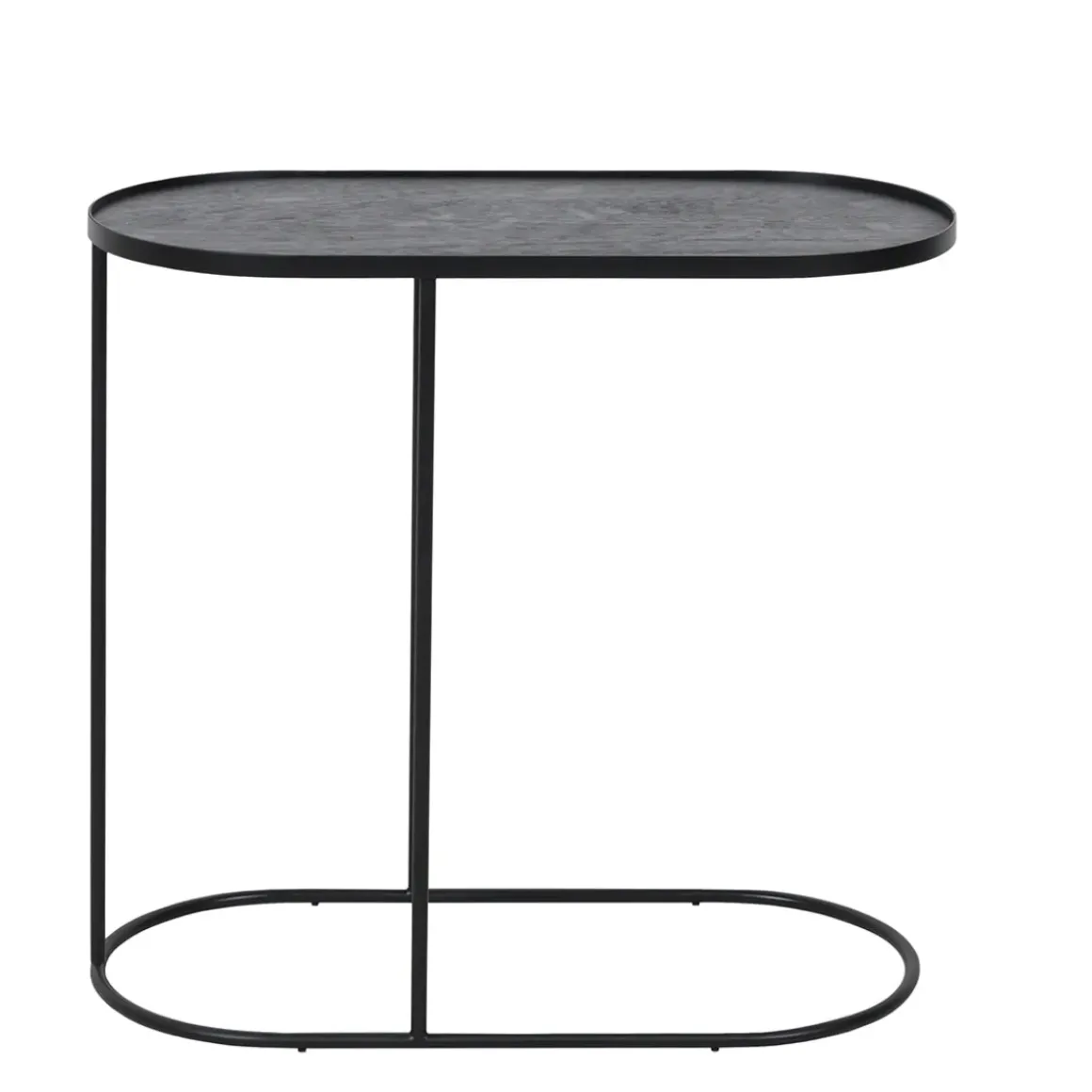 Table à plateau Oblong en métal et bois - L 69 cm