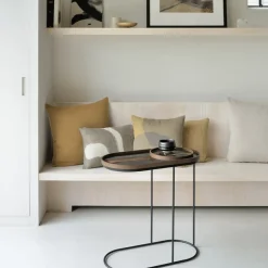 Table à plateau Oblong en métal et bois - L 69 cm