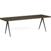 Table Pyramid 02 Base noire u0026 plateau chêne fumé