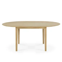 Table à rallonge Bok en chêne - L 129/179 cm