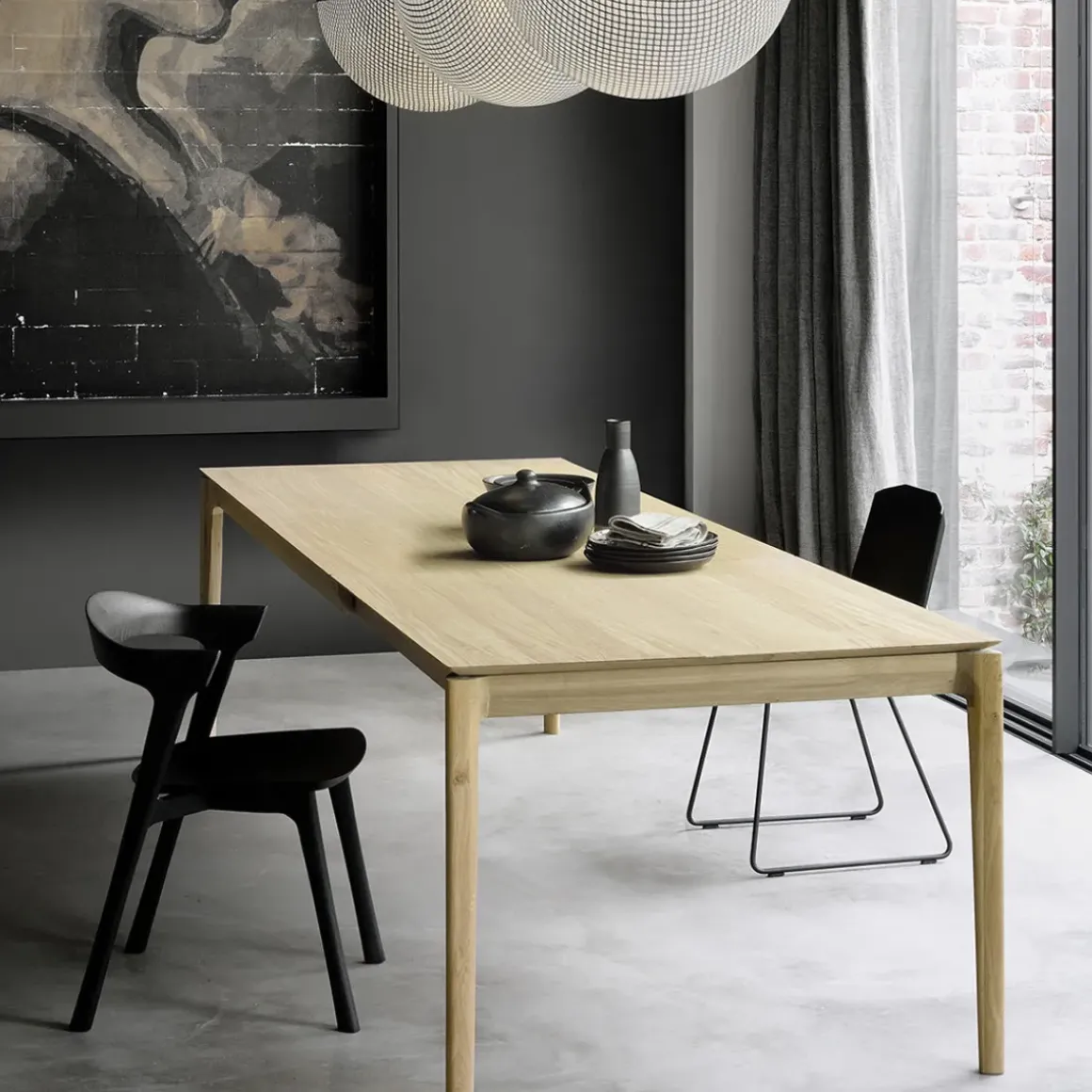 Table à rallonge Bok en chêne - L 180/280 cm