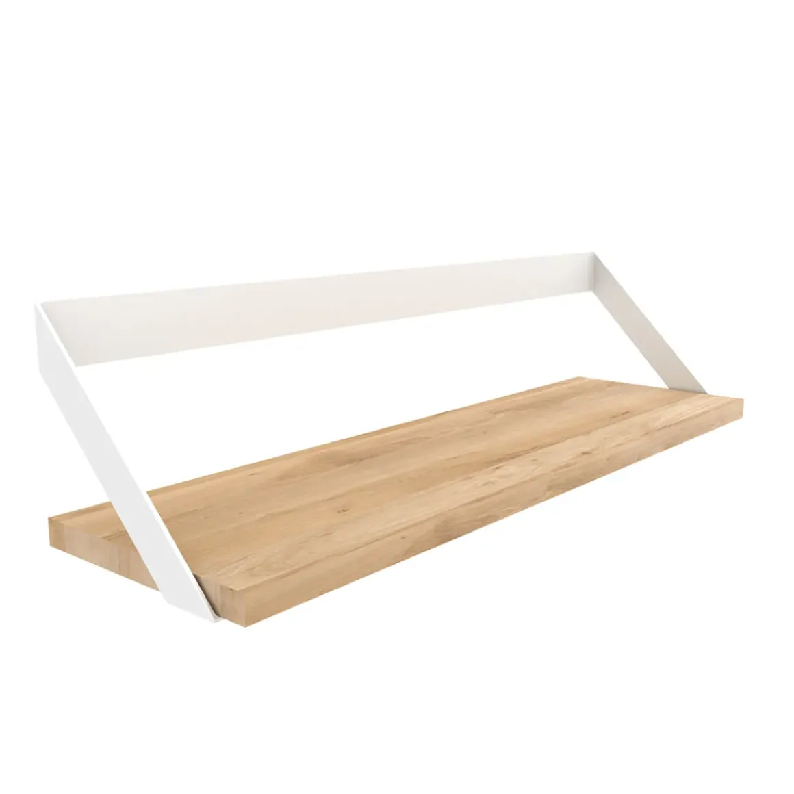 Étagère Ribbon en chêne et métal blanc - L 70 cm