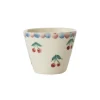 Tasse expresso ovale Cerises en céramique