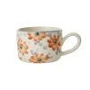 Tasse Fleurs Oranges en céramique