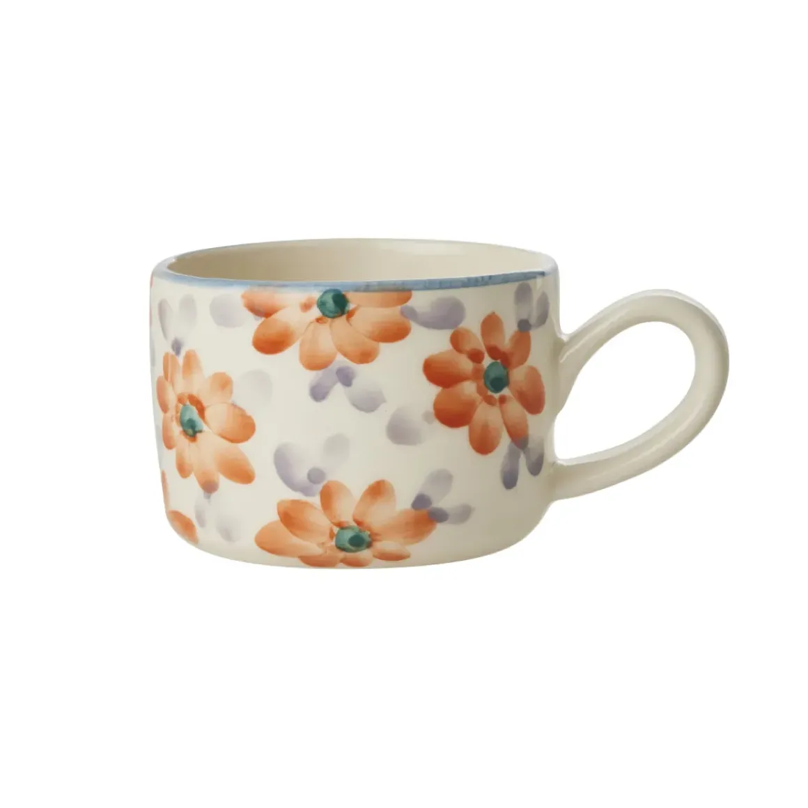 Tasse Fleurs Oranges en céramique