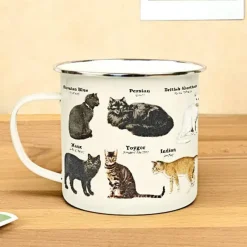 Tasse émail Chats
