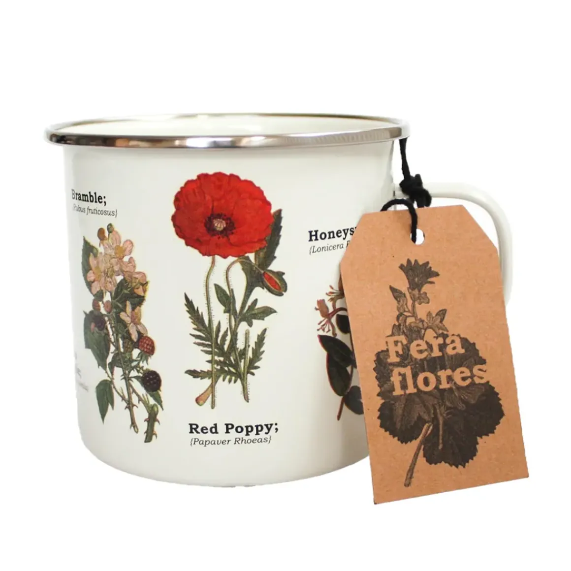 Tasse émail Fleurs Sauvages