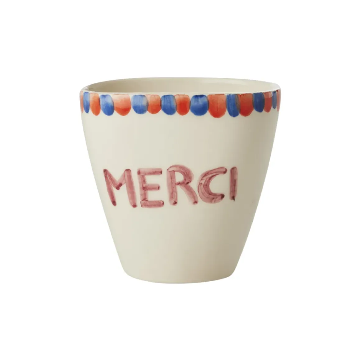 Tasse ovale Merci en céramique