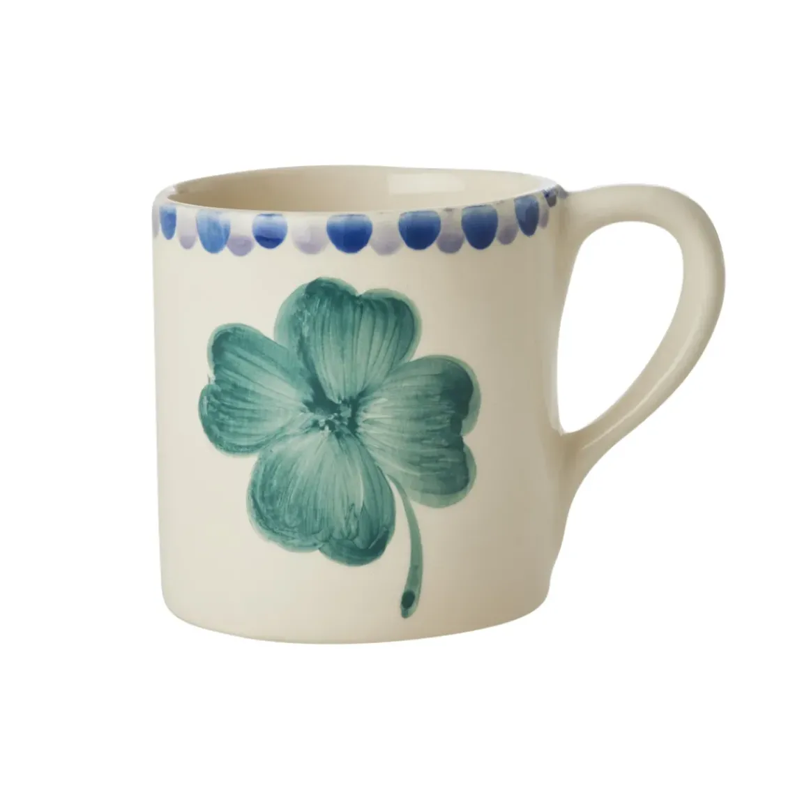 Tasse Trèfle peint à la main en céramique