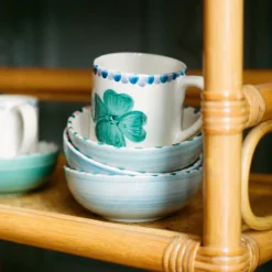 Tasse Trèfle peint à la main en céramique