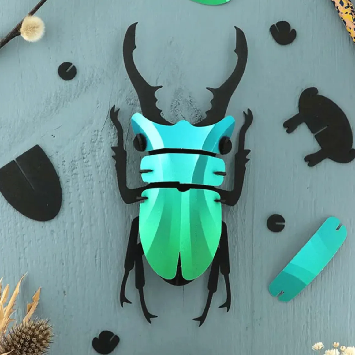 Trophee Origami Lucane Cerf Vert Caraïbes
