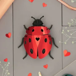Trophée Origami Coccinelle Lady Lovebug - Rouge Ruby
