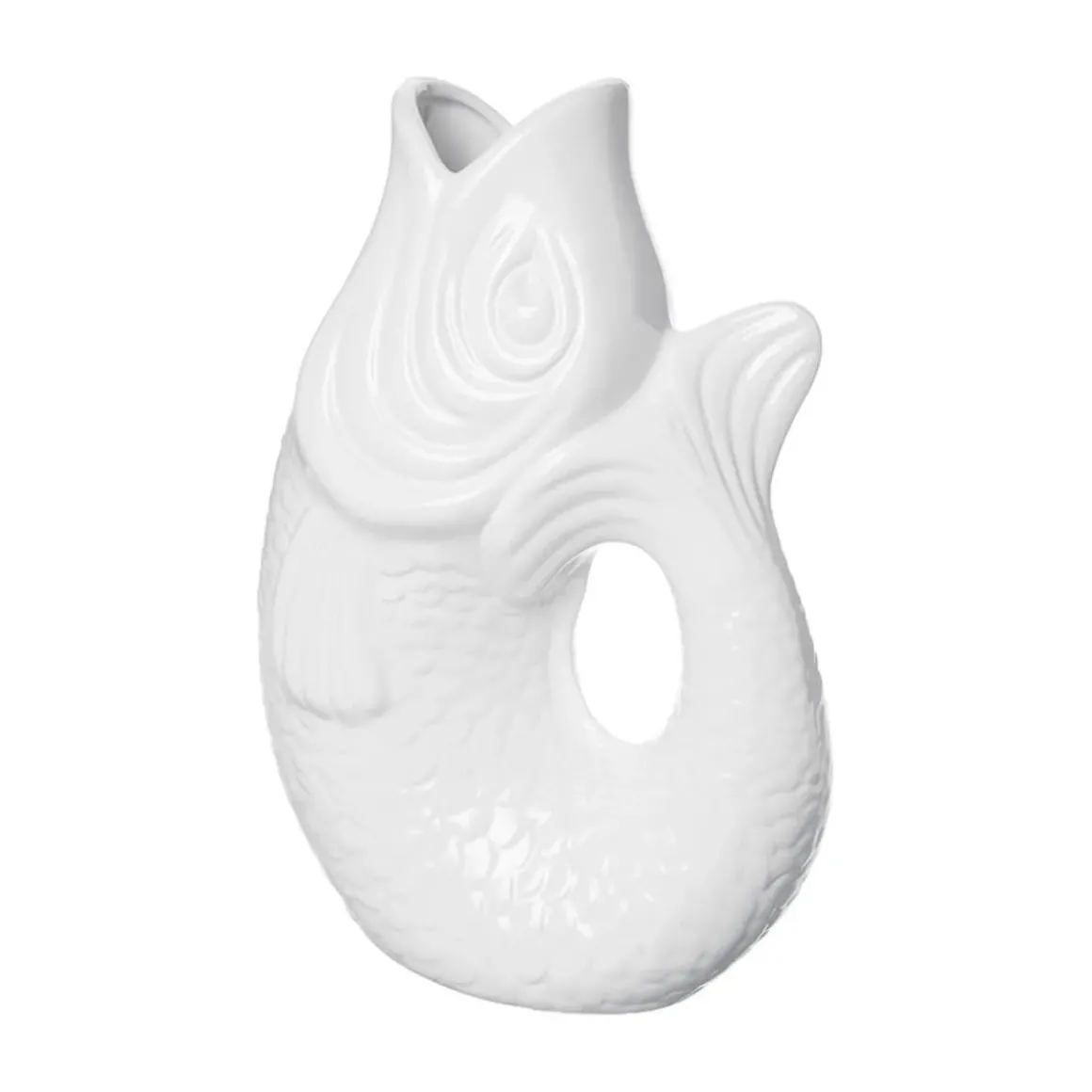 Vase Monsieur Carafon Poisson - Blanc