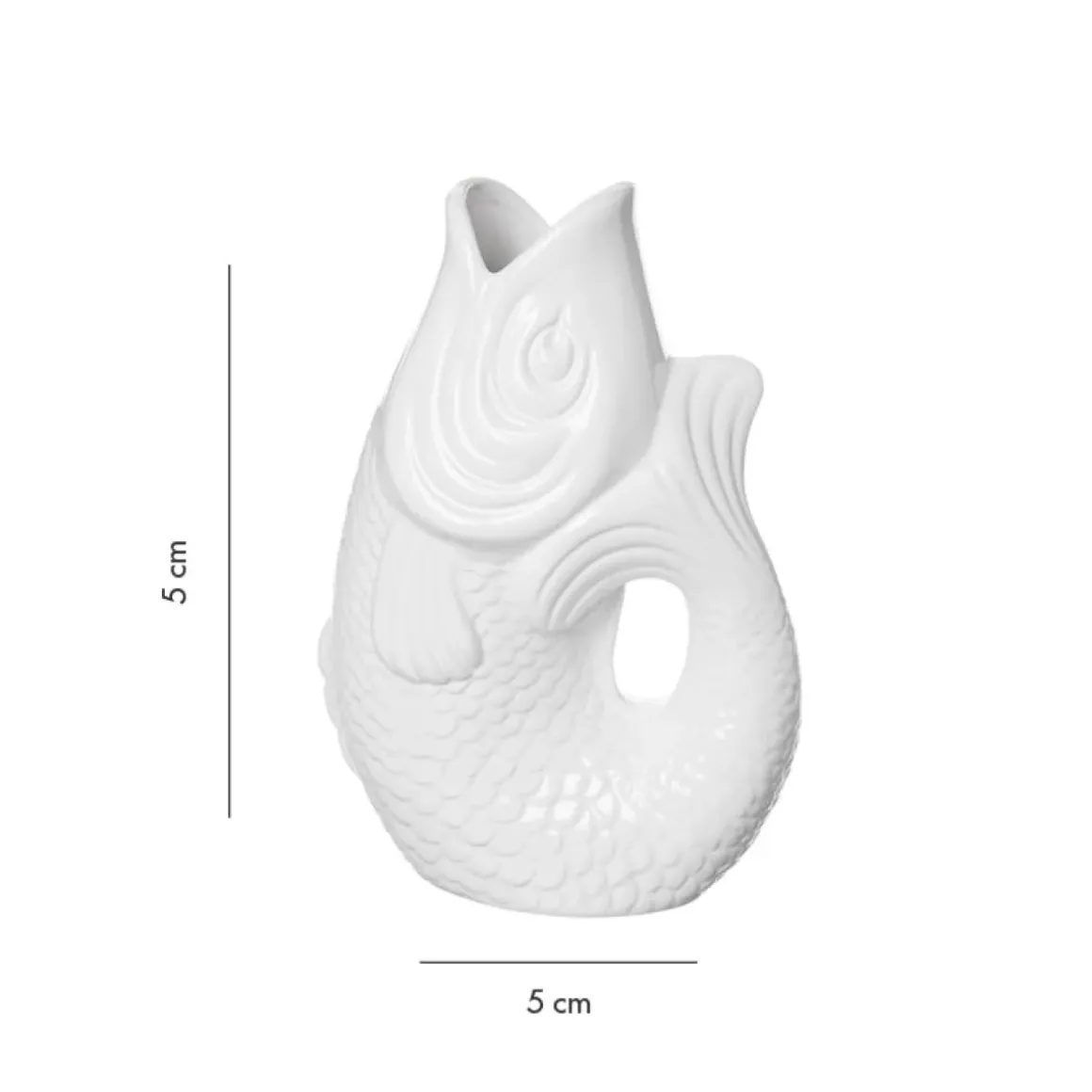 Vase Monsieur Carafon Poisson - Blanc