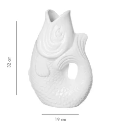 Vase Monsieur Carafon Poisson - Blanc