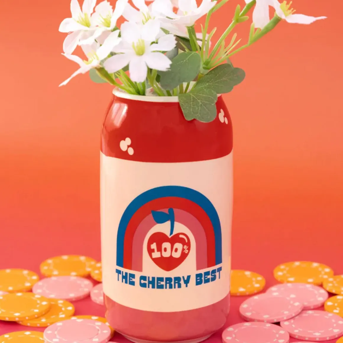 Vase Soda Lucky Cherry Cream
