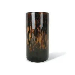 Vase Tube Léopard Brun - ? 12 cm