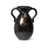 Vase Verso en grès - Noir/brun