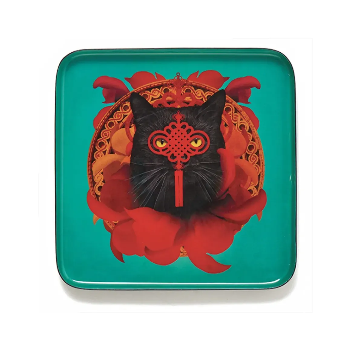 Vide-poche carré Chachino en fer - 15 × 15 cm