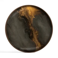 Vide-poche en verre - Bronze Organic - Ø 30 cm