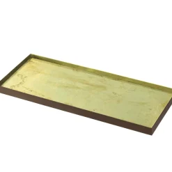 Vide-Poche en verre et feuille d'or - Gold leaf - 46 x 18 cm
