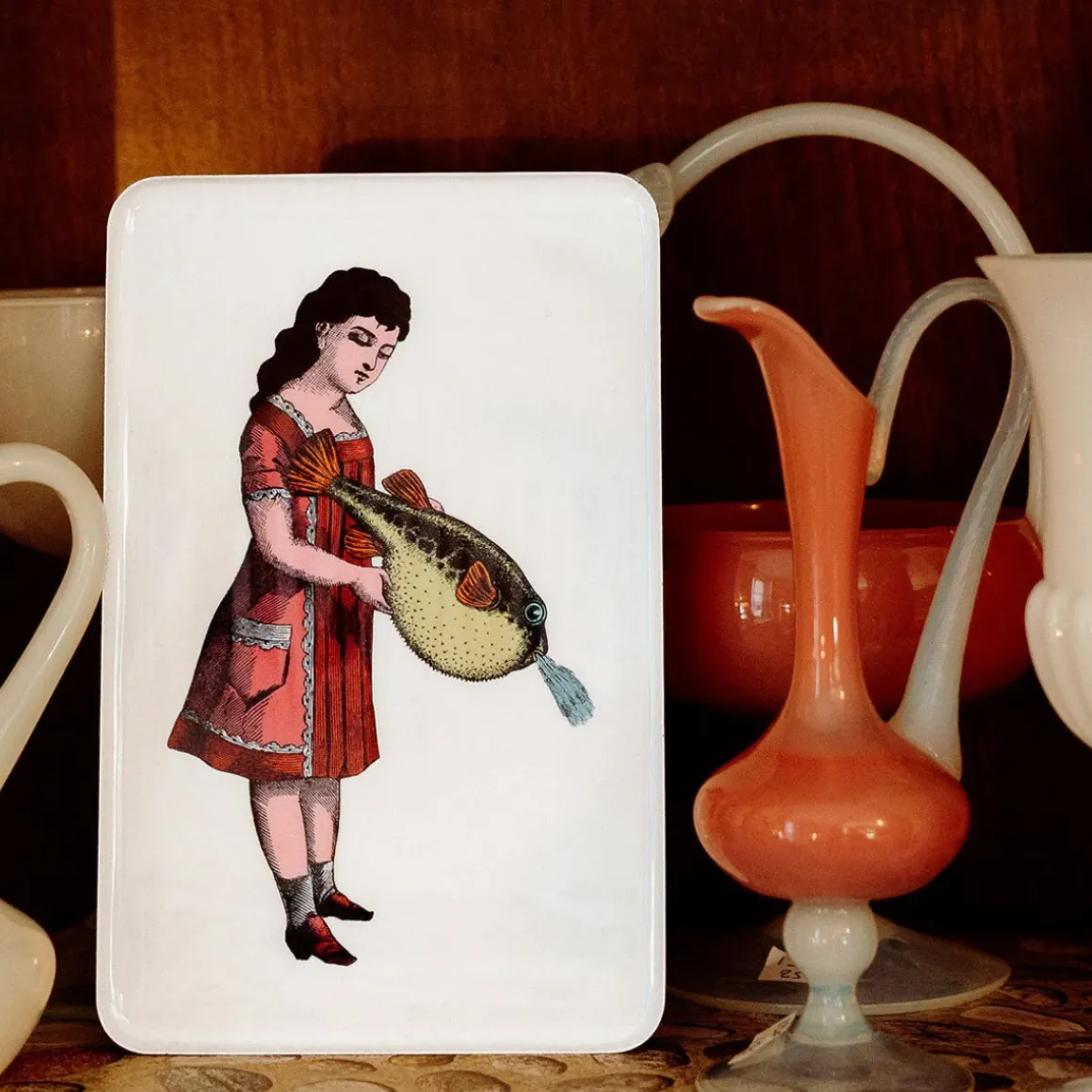 Vide-poche rectangulaire Giselle en fer - 14 × 21,5 cm